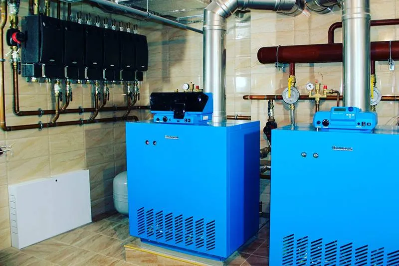 напольные котлы, подключенные в каскаде