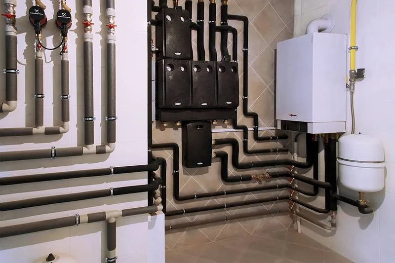 монтаж настенного котла