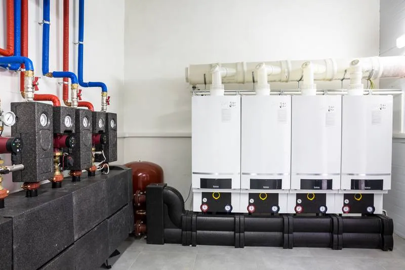 настенные котлы, подключенные в каскаде