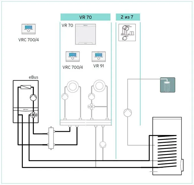Схема подключения автоматики Vaillant