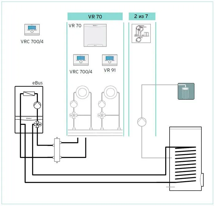 Схема подключения автоматики Vaillant