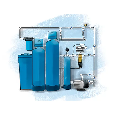 Система подготовки воды для отопления частного дома